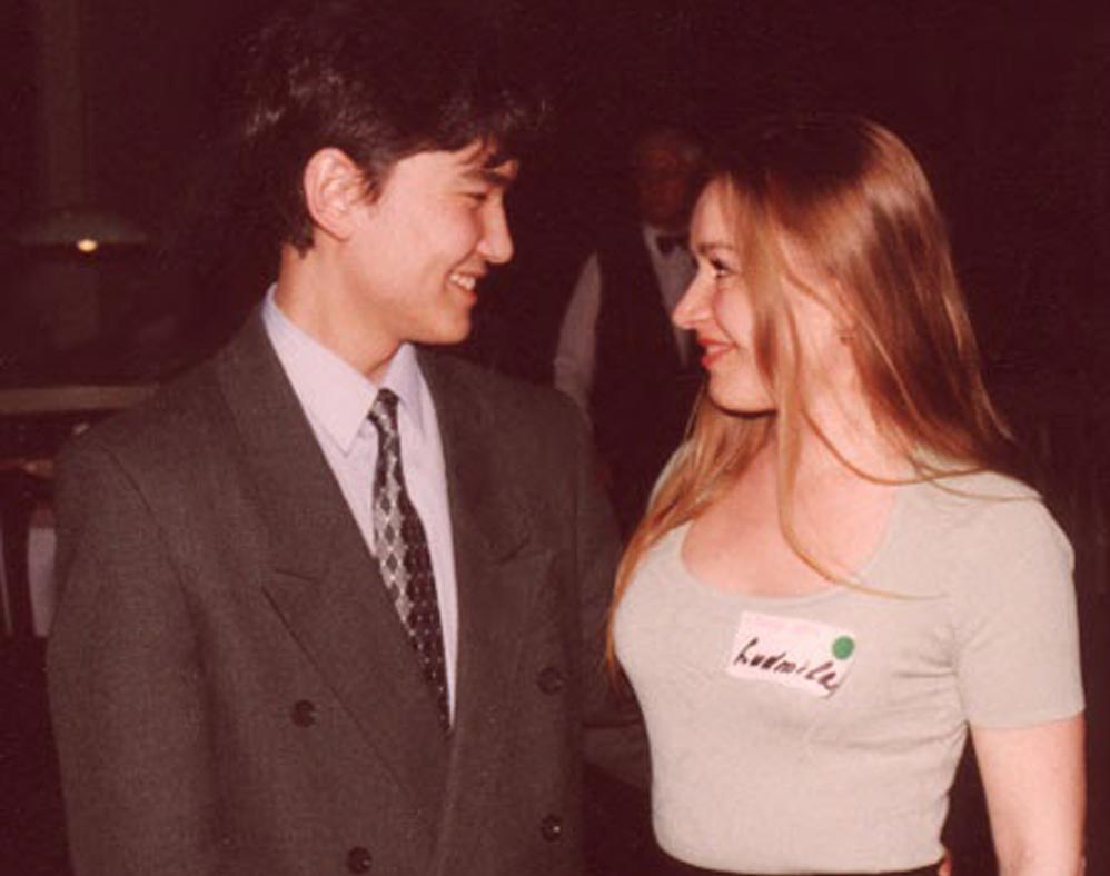 Guy mesmerized by a Russian girl.